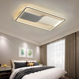 Modern Ceiling Lights Fixture Rectangular Flush Mount Ceiling Lamps 90*60cm