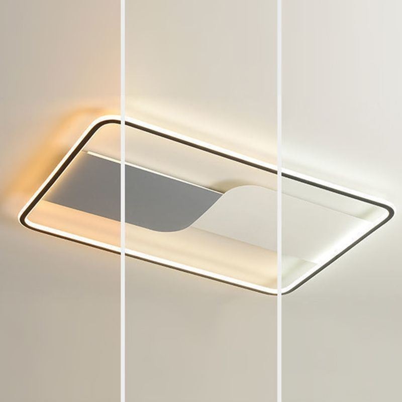 Modern Ceiling Lights Fixture Rectangular Flush Mount Ceiling Lamps 90*60cm