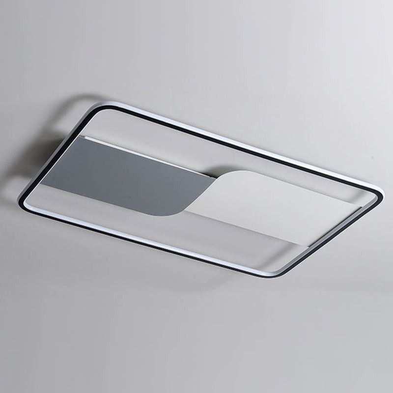 Modern Ceiling Lights Fixture Rectangular Flush Mount Ceiling Lamps 90*60cm