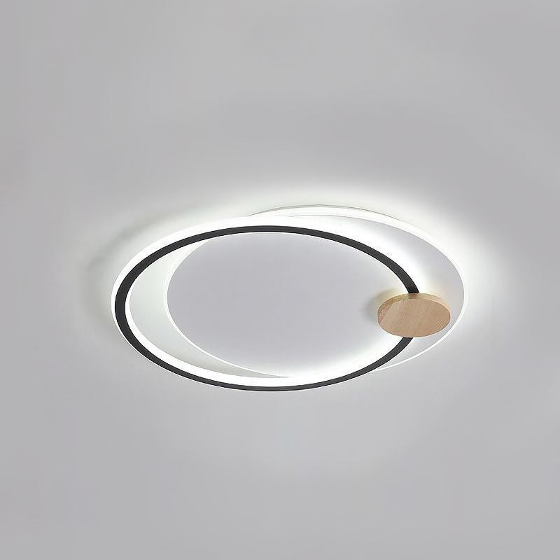 Modern Flush Mount Acrylic 2 Rings Ceiling Light Fixture
