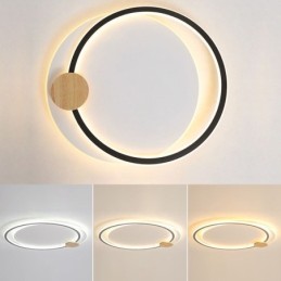 Modern Flush Mount Acrylic 2 Rings Ceiling Light Fixture