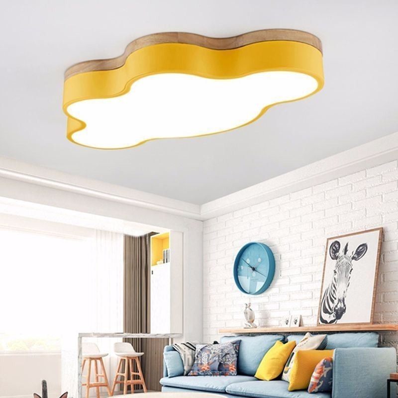 Flush Mount Modern Creative Acrylic Cloud Shape Ceiling Light Kids