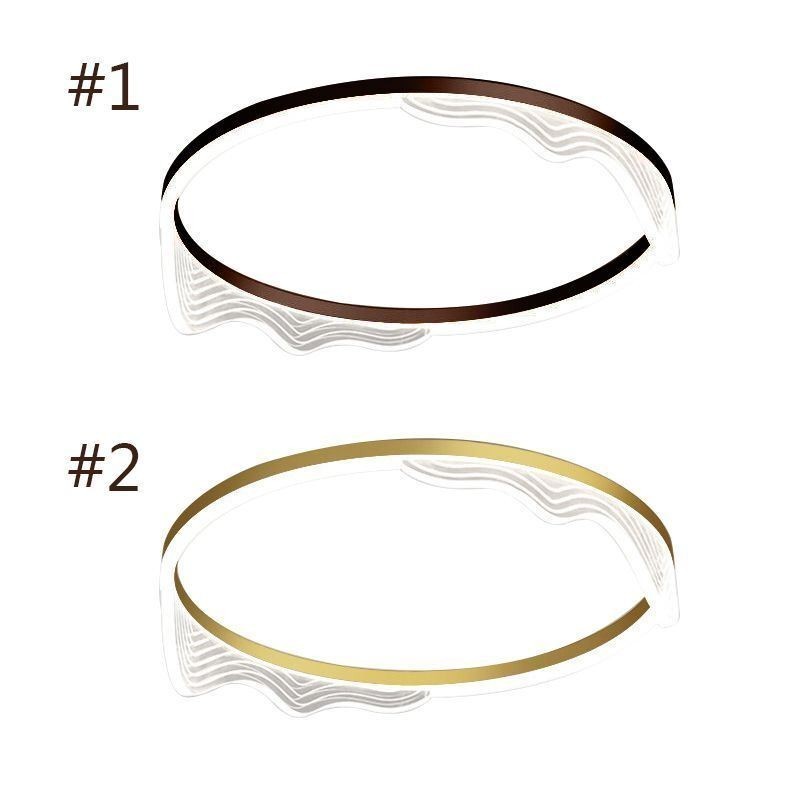 Flush Mount Circular Ceiling Light With Wavy Edge Decoration