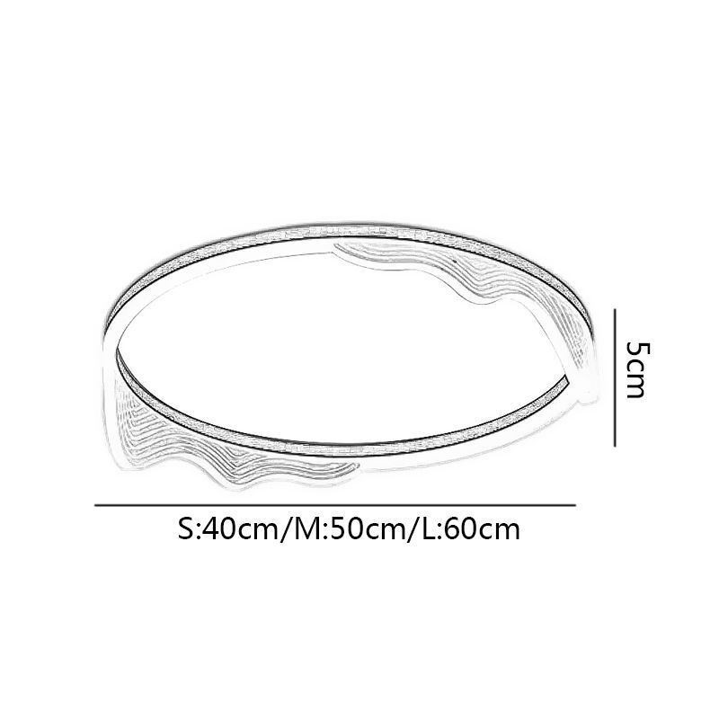 Flush Mount Circular Ceiling Light With Wavy Edge Decoration