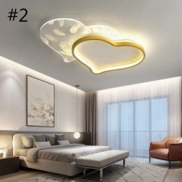 Modern Lights Heart Shape Flush Mount Ceiling Light Girls