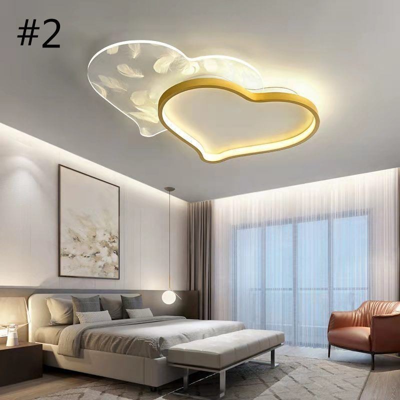 Modern Lights Heart Shape Flush Mount Ceiling Light Girls