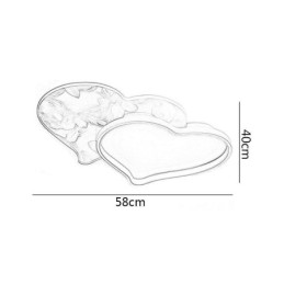 Modern Lights Heart Shape Flush Mount Ceiling Light Girls