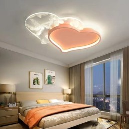 Modern Lights Heart Shape Flush Mount Ceiling Light Girls