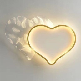 Modern Lights Heart Shape Flush Mount Ceiling Light Girls