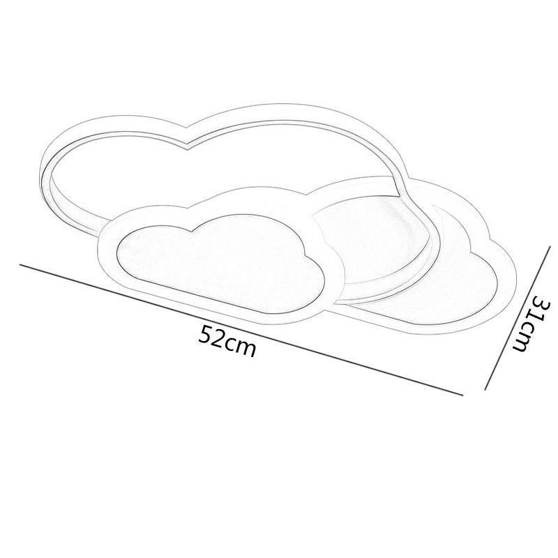 Modern Creative Acrylic Lights Cloud Shape Flush Mount Ceiling Light