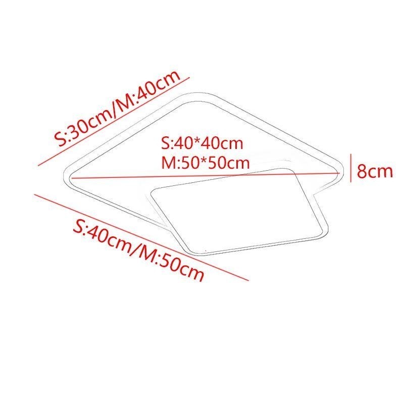 Flush Mount Double Square Ceiling Light