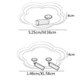 Flush Mount Acrylic Flower Shape Ceiling Light Spotlight