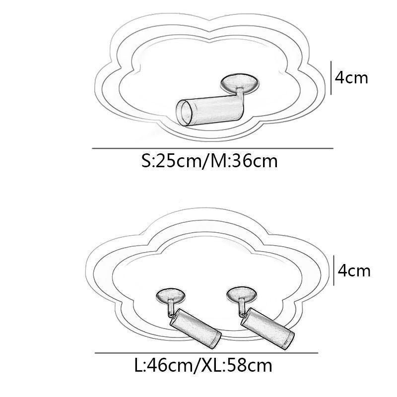 Flush Mount Acrylic Flower Shape Ceiling Light Spotlight