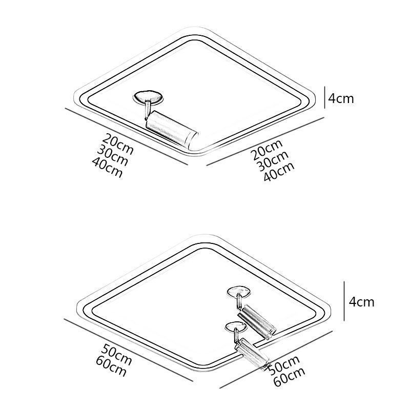 Square Flush Mount Ceiling Light Acrylic Spotlight