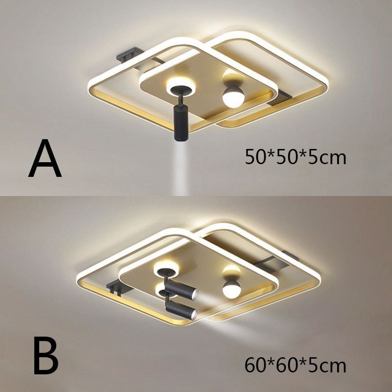 Square Flush Mount Acrylic Ceiling Light Spotlight