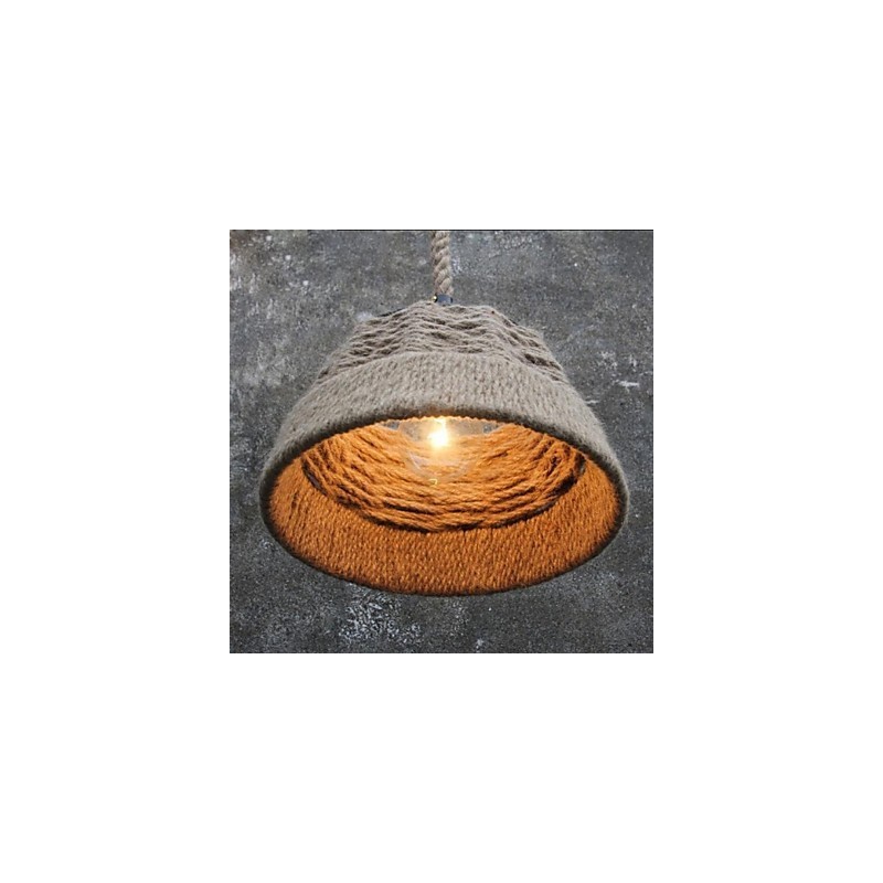 Retro handmake hemp rope countyard chandelier lamp in the industrial countryside style