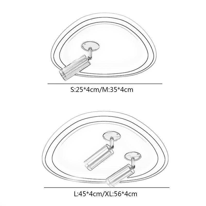 Ceiling Light Acrylic Triangle Flush Mount Spotlight