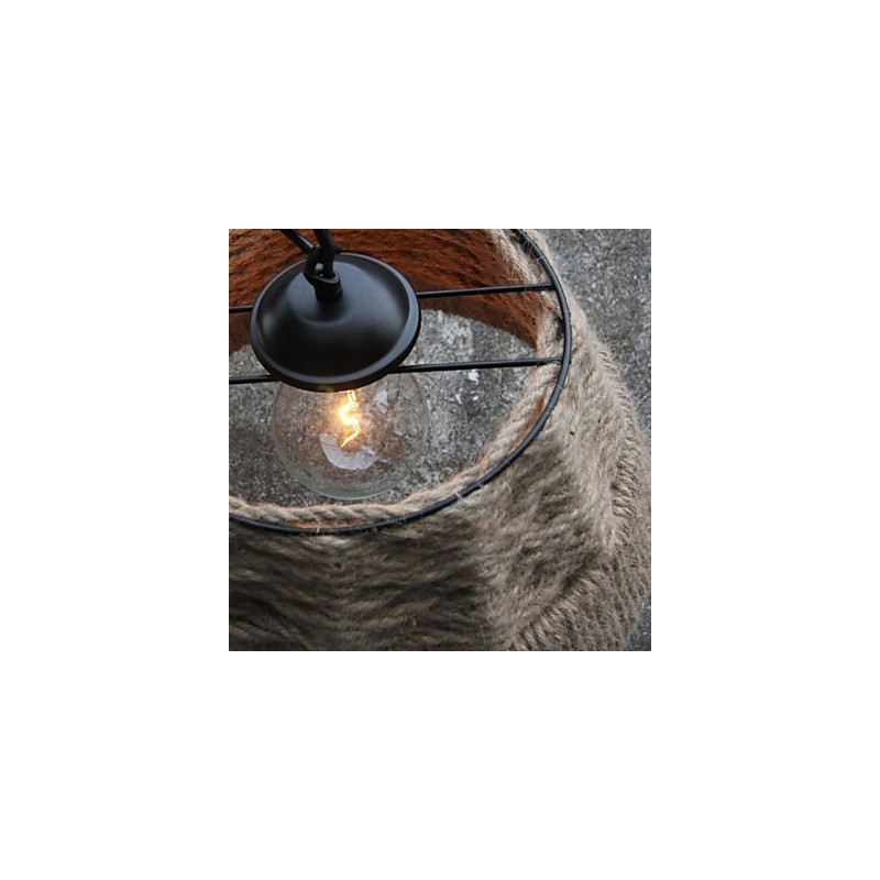 Retro handmake hemp rope countyard chandelier lamp in the industrial countryside style