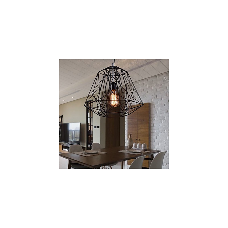 Pendant in Black Plait Lampshade