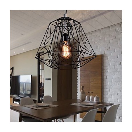 Pendant in Black Plait Lampshade