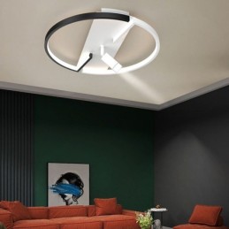Ceiling Lamp Black & White Acrylic Lighting Spotlight