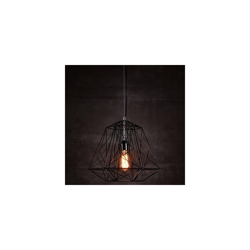 Pendant in Black Plait Lampshade