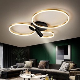 Ceiling Lamp Brushed Gold Halo Ring Lighting Spotlight
