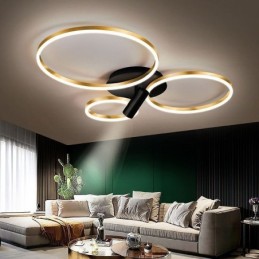 Ceiling Lamp Brushed Gold Halo Ring Lighting Spotlight