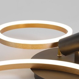 Ceiling Lamp Brushed Gold Halo Ring Lighting Spotlight