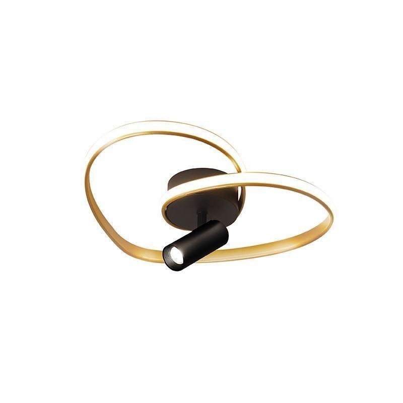 Flush Mount Brushed Gold Heart Shape Lighting Spotlight