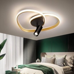 Flush Mount Brushed Gold Heart Shape Lighting Spotlight