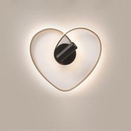 Flush Mount Brushed Gold Heart Shape Lighting Spotlight
