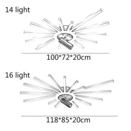 Flush Mount Acrylic Irregular Linear Lamp Spotlight