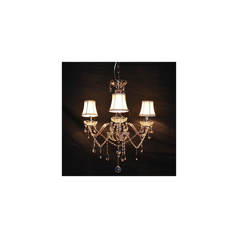 Modern Splendid 3 Lights Chandelier With Crystal Arm