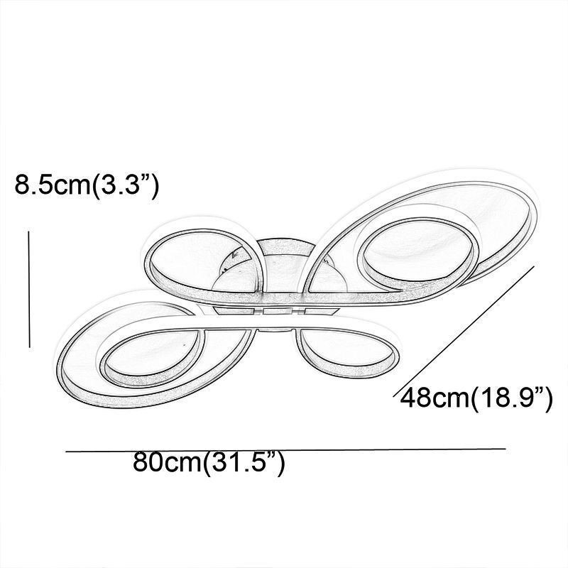 Modern Chinese Knot Flush Mount Ceiling Light