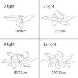Acrylic Petal Flush Mount Ceiling Light