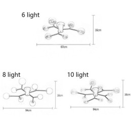 Glass Ball Flush Mount Magic Bean Ceiling Light