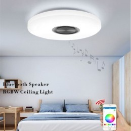 Flush Mount Decorative Lamp Remote APP Control Bluetooth Music Speaker Lamp