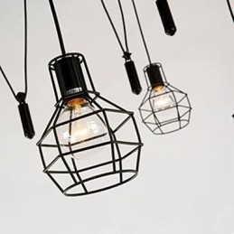 Dining Sitting Chandelier American Country Lamps And Lanterns Lift Tiny Cages Droplight