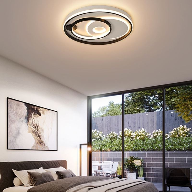 Overlapping Round Flush Mount Ceiling Light Modern Acrylic Light