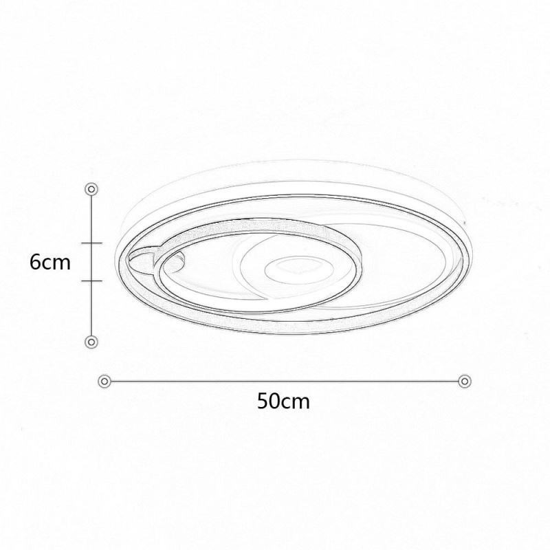 Overlapping Round Flush Mount Ceiling Light Modern Acrylic Light