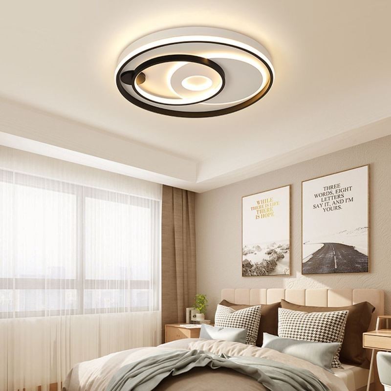 Overlapping Round Flush Mount Ceiling Light Modern Acrylic Light
