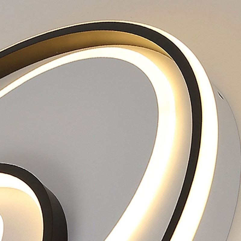 Overlapping Round Flush Mount Ceiling Light Modern Acrylic Light