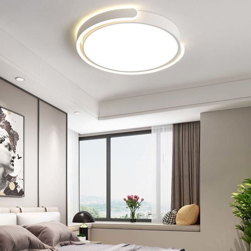 Round Acrylic Flush Mount Ceiling Light Fixture