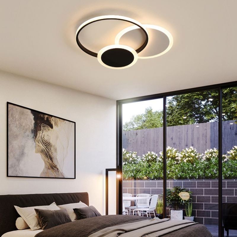 Round Flush Mount Light Fixture Modern Acrylic Ceiling Light