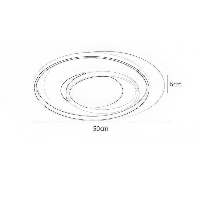 Irregular Round Flush Mount Ceiling Light