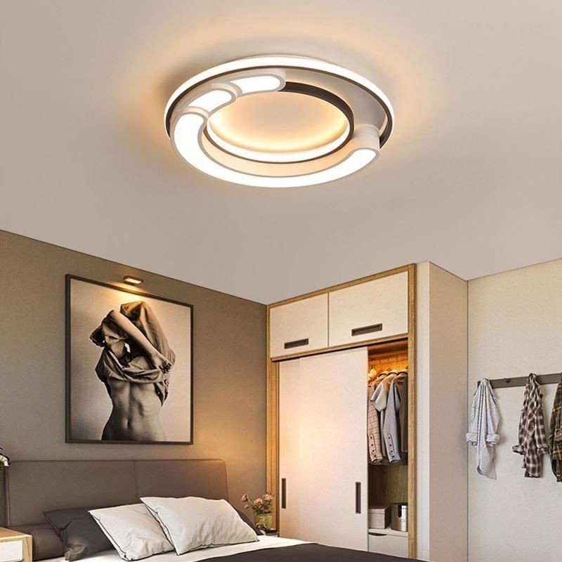 Circular Flush Mount Light Fixture Acrylic Ceiling Light