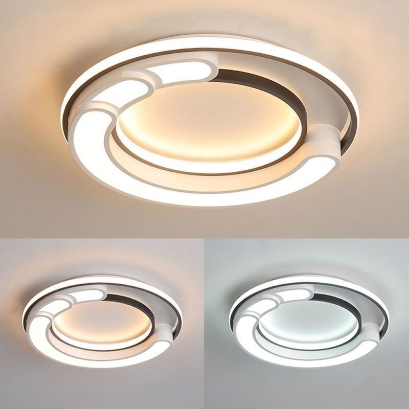 Circular Flush Mount Light Fixture Acrylic Ceiling Light