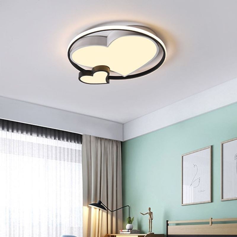 Double Hearts Flush Mount Ceiling Lamp Decorative Lighting