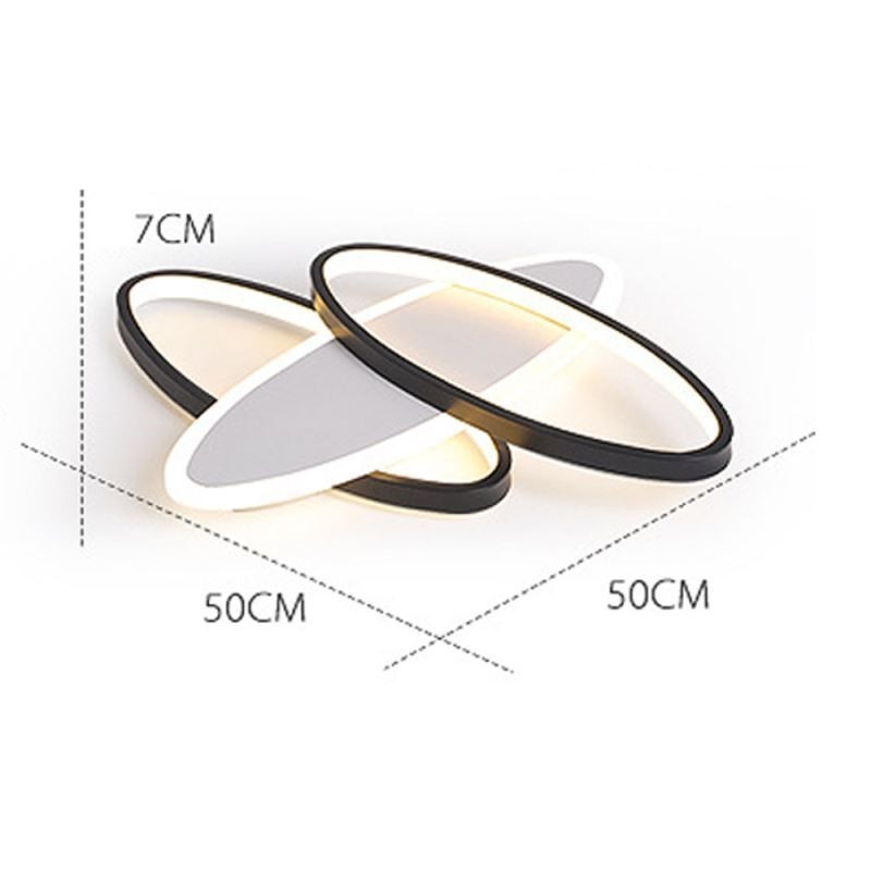 Modern Acrylic Flush Mount Oval Ceiling Light